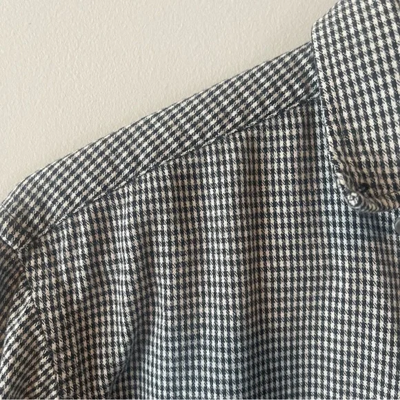 Casuals heavy cotton flannel Houndstooth button down shirt medium - Picture 7 of 11